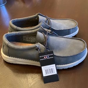 NWT Hey Dude Shoes- Wally Recycled Leather Coffee